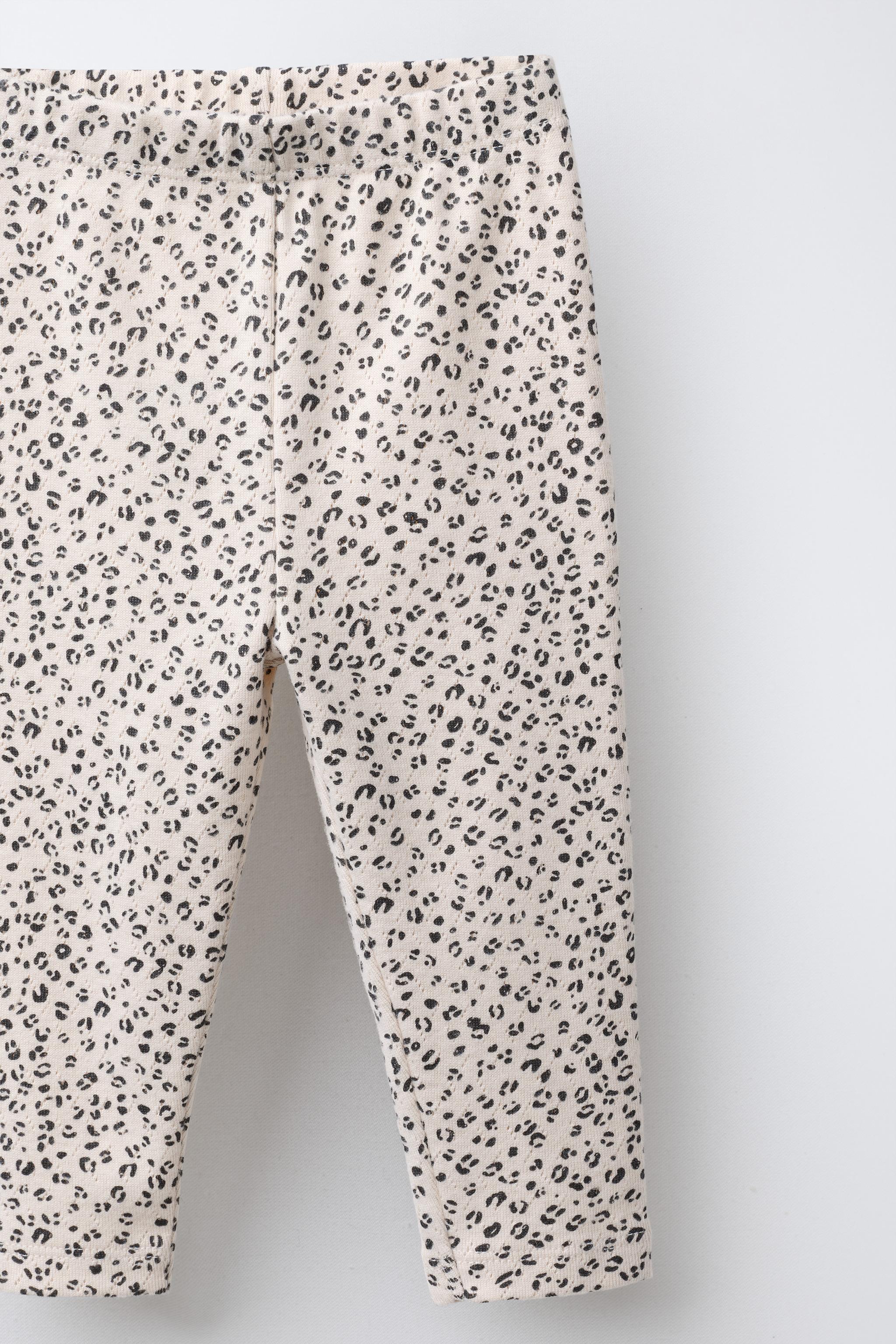 POINTELLE ANIMAL PRINT TOP AND LEGGINGS SET